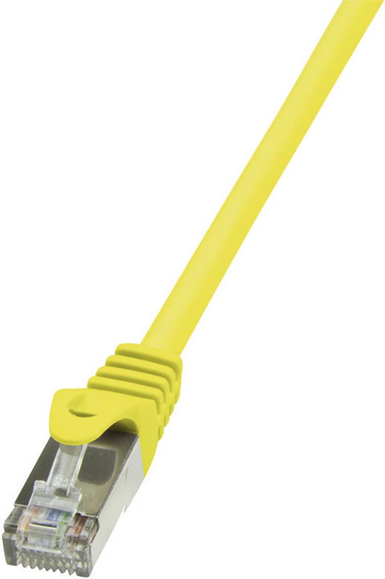 Câble de raccordement réseau informatique RJ45 LogiLink - [1x RJ45 mâle - 1x RJ45 mâle] - 1.00 m - jaune avec cliquet