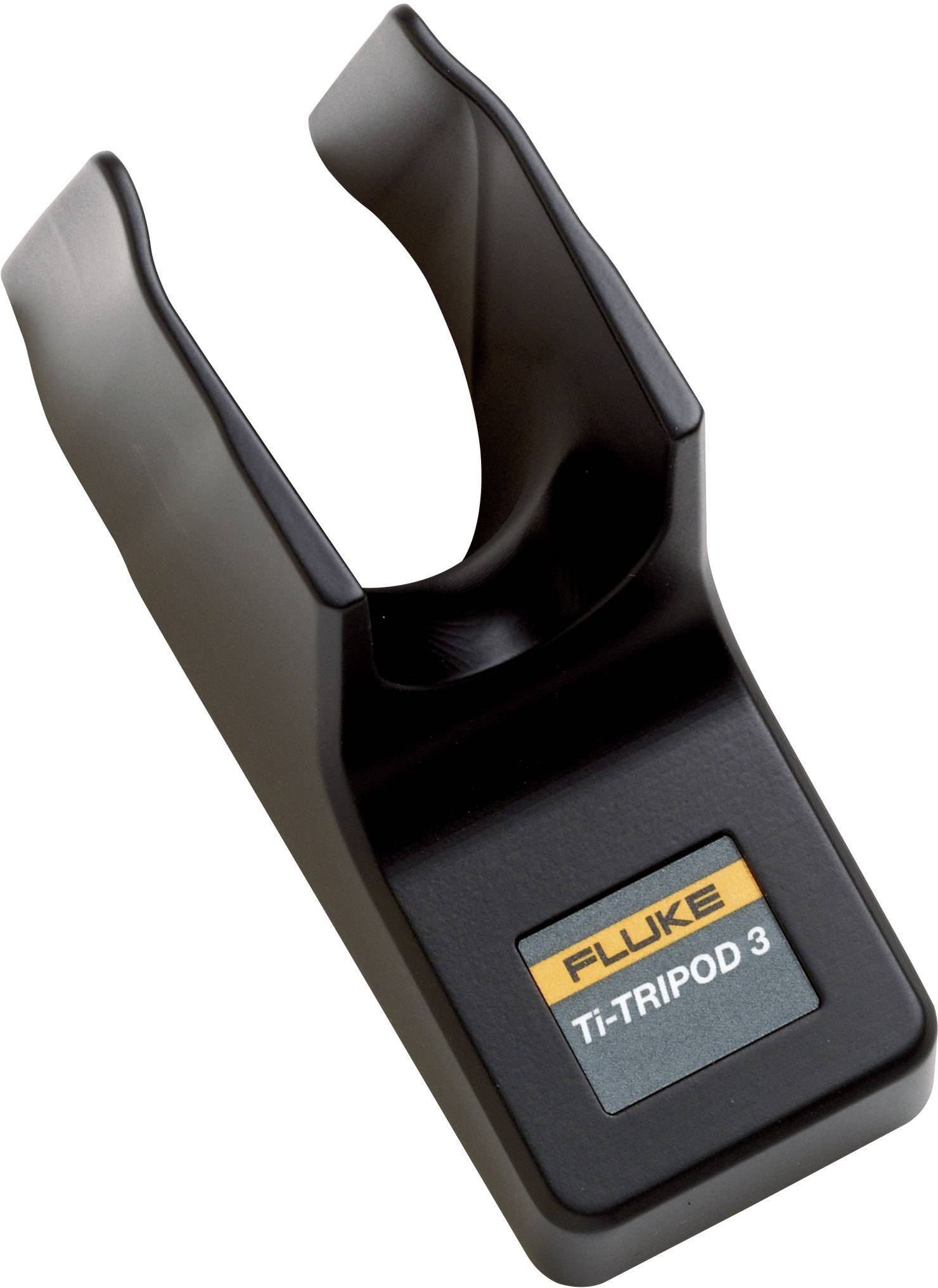 Support pour appareils Fluke de la série Ti, modèle Ti-Tripod 3. Construction en plastique noir conçue pour le positionnement sécurisé des appareils de mesure.