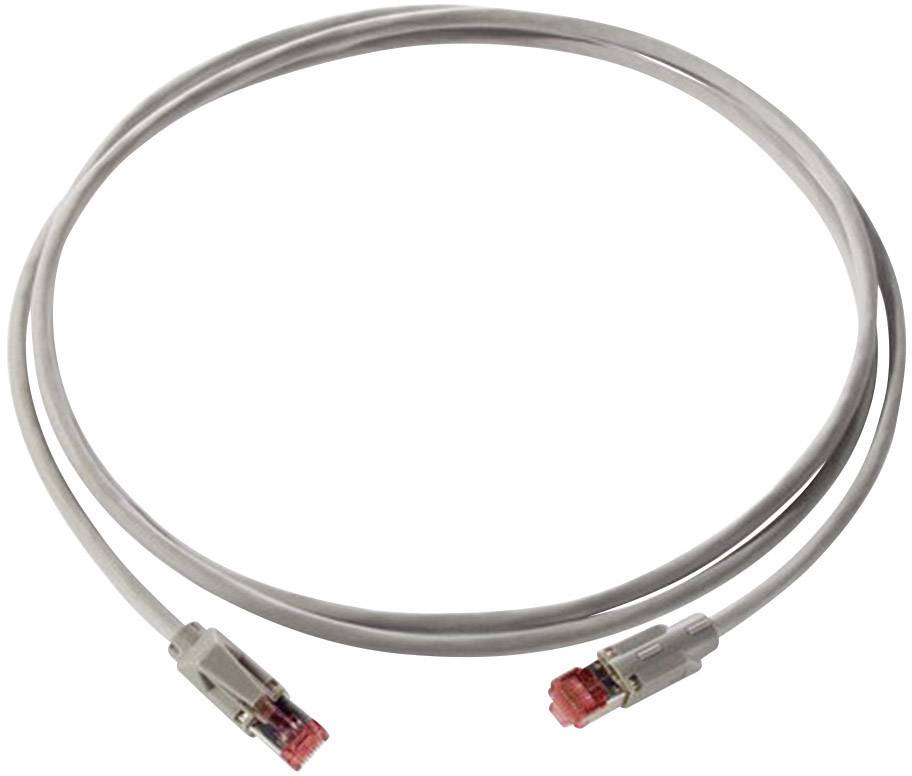 LAPP CE6651 RJ45 Câble réseau, câble patch CAT 5e SF/UTP 3.00 m gris avec cliquet d'encastrement 5 pc(s)