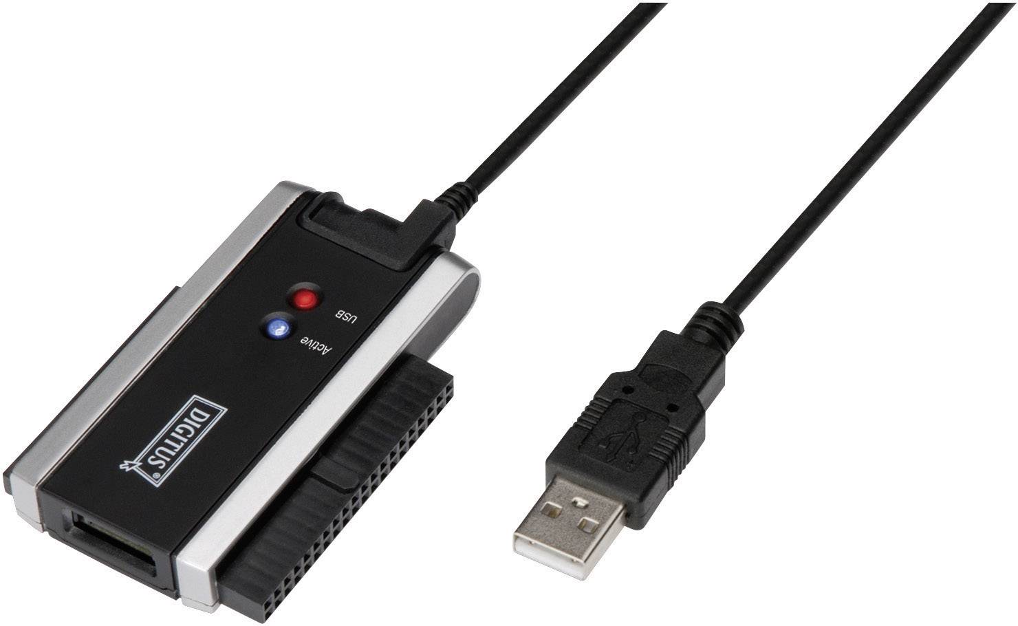 Digitus USB 2.0 Câble de raccordement [1x USB 2.0 type A mâle - 1x SATA femelle 7+15 pôles, IDE femelle 40 pôles]