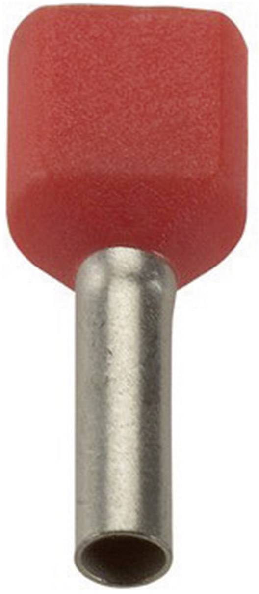 Cosse de câble rouge avec manchon métallique pour la connexion de câbles.