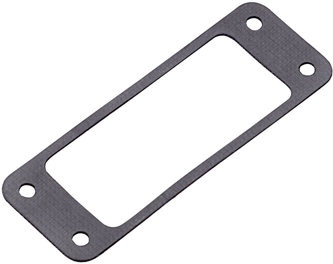 Joint rectangulaire plat avec quatre trous, utilisé pour la fixation ou l'étanchéité dans des applications mécaniques.