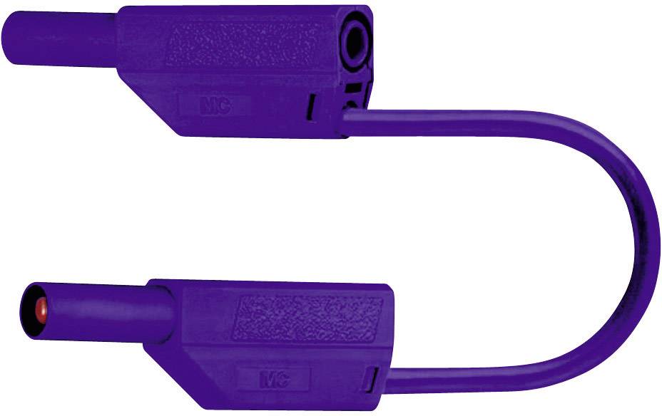 Cordon de mesure de sécurité Stäubli SLK425-E [Banane mâle 4 mm - Banane mâle 4 mm] 25.00 cm violet 1 pc(s)