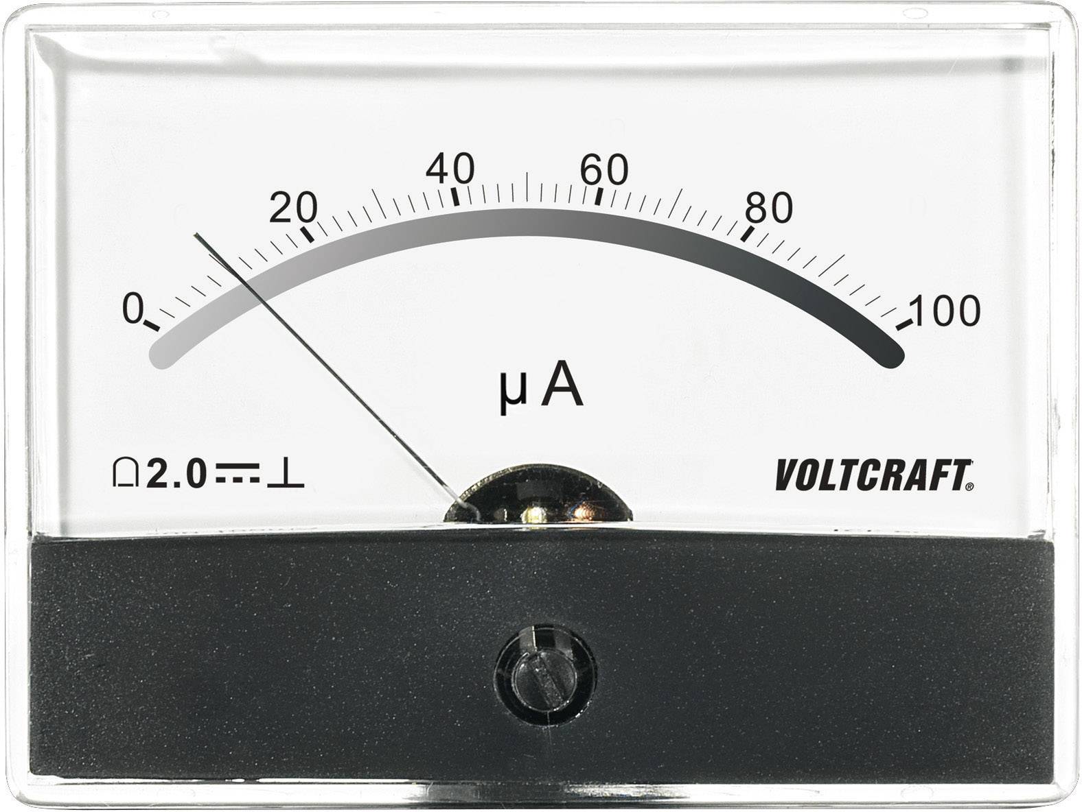 VOLTCRAFT AM-86X65/100µA AM-86X65/100µA Appareil de mesure à encastrer AM-86X65/100µA/DC 100 µA Bobine