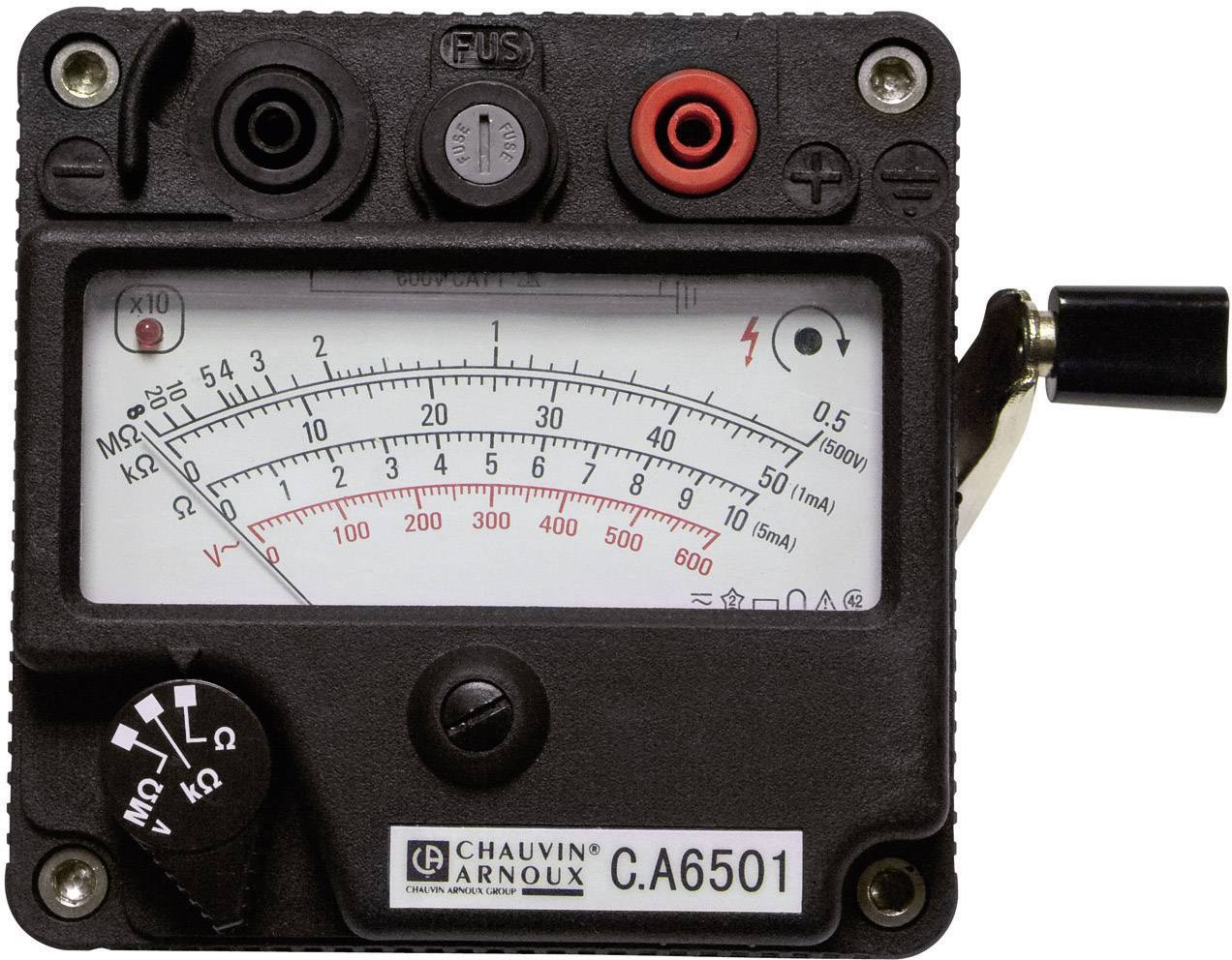 Testeur d'isolation Chauvin Arnoux C.A 6501 CAT II 600 V, CAT III 300 V