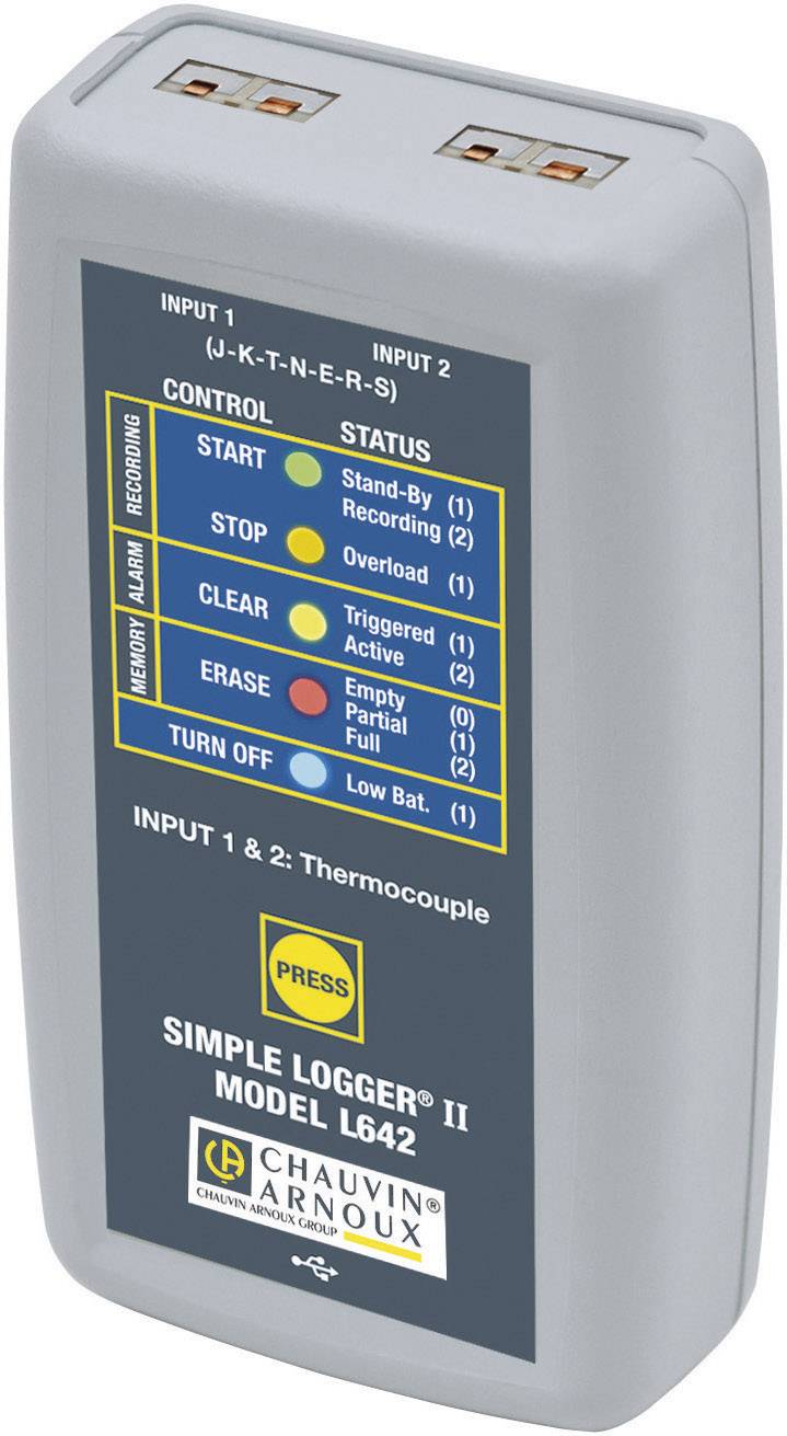 Enregistreur de données de température Chauvin Arnoux L642 P01157050 Valeur de mesure température -200 à 1375 °C 1 pc(s)