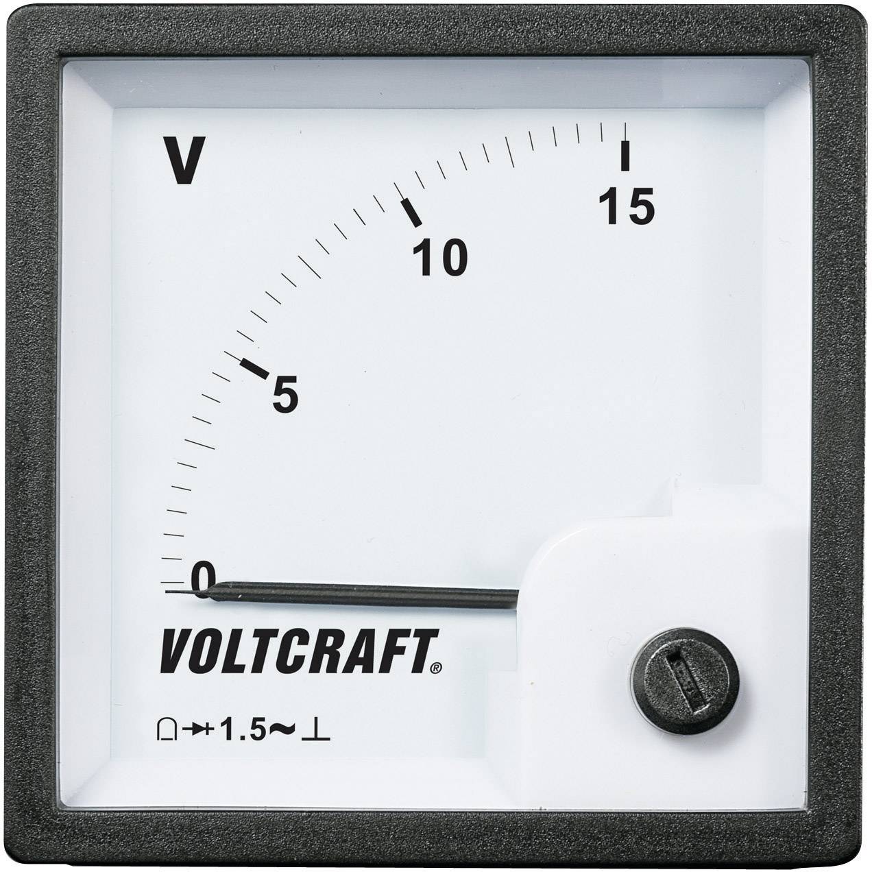 VOLTCRAFT AM-72x72/15V AM-72x72/15V Appareil de mesure analogique encastrable AM-72x72/15V 15 V Bobine