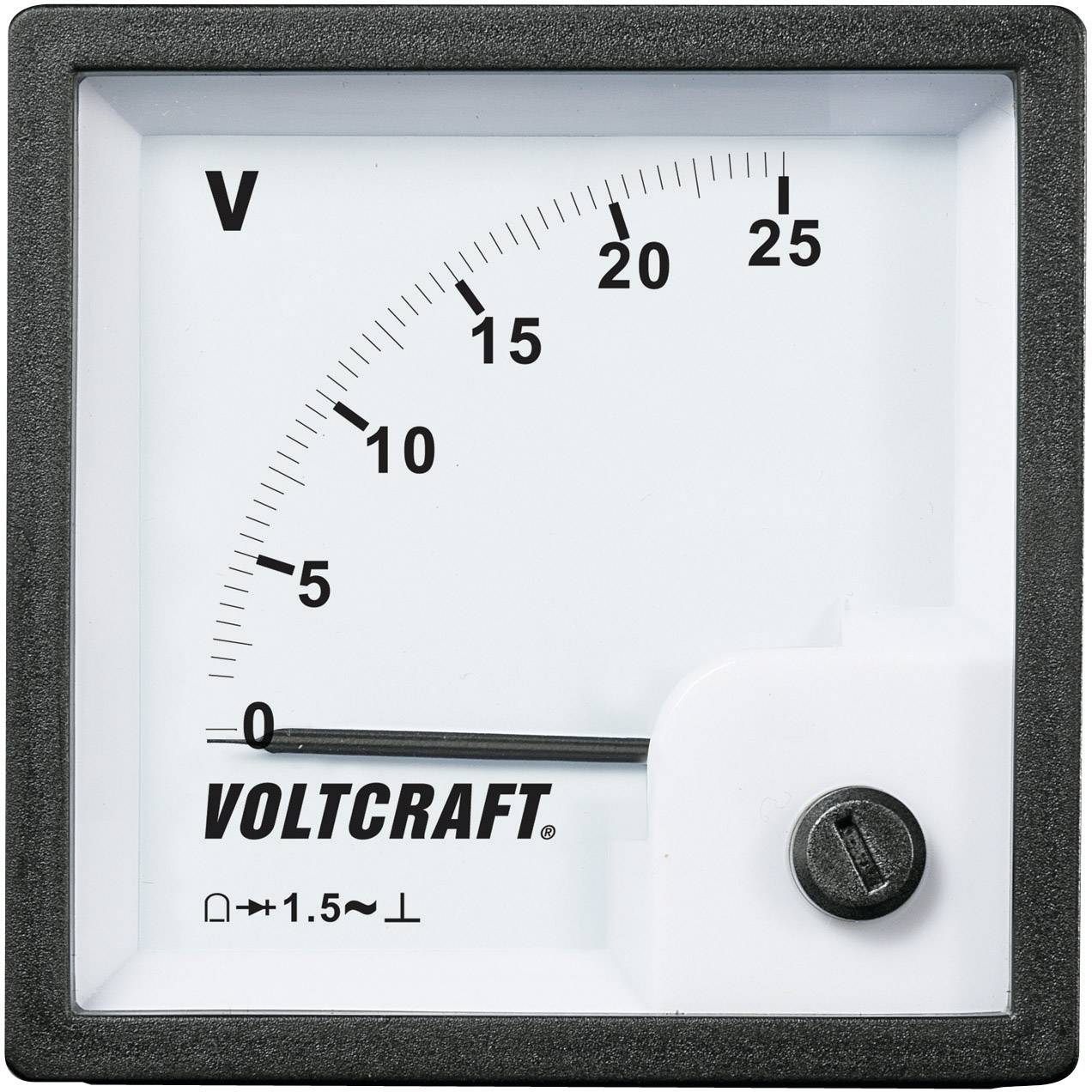 VOLTCRAFT AM-72x72/25V AM-72x72/25V Appareil de mesure analogique encastrable AM-72x72/25V 25 V Bobine