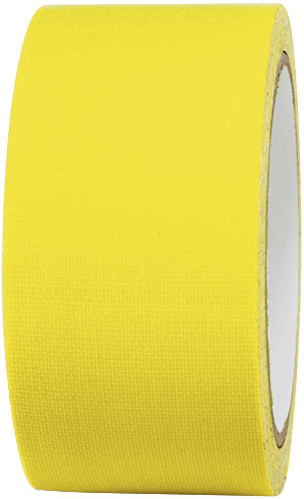 Un rouleau de ruban adhésif jaune, utilisé pour sceller, fixer ou marquer.