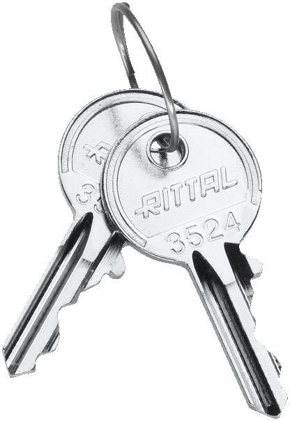 Clé pour armoires de distribution fermeture de sécurité Rittal SZ 2532.000 acier 2 pc(s)