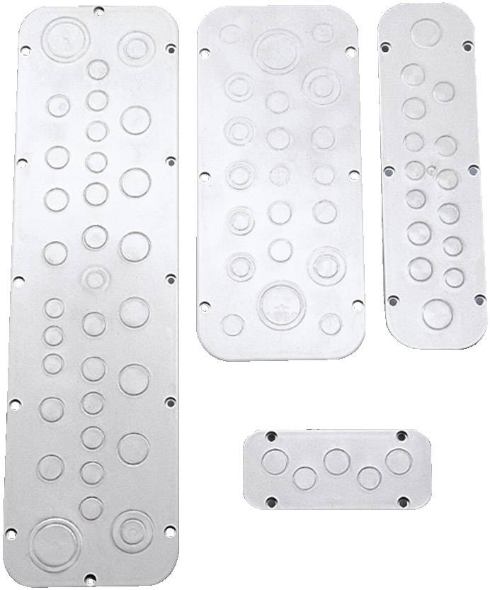 Plaque de traversée de câble Rittal 2561.010 avec empreinte plastique gris clair (RAL 7035) 10 pc(s)