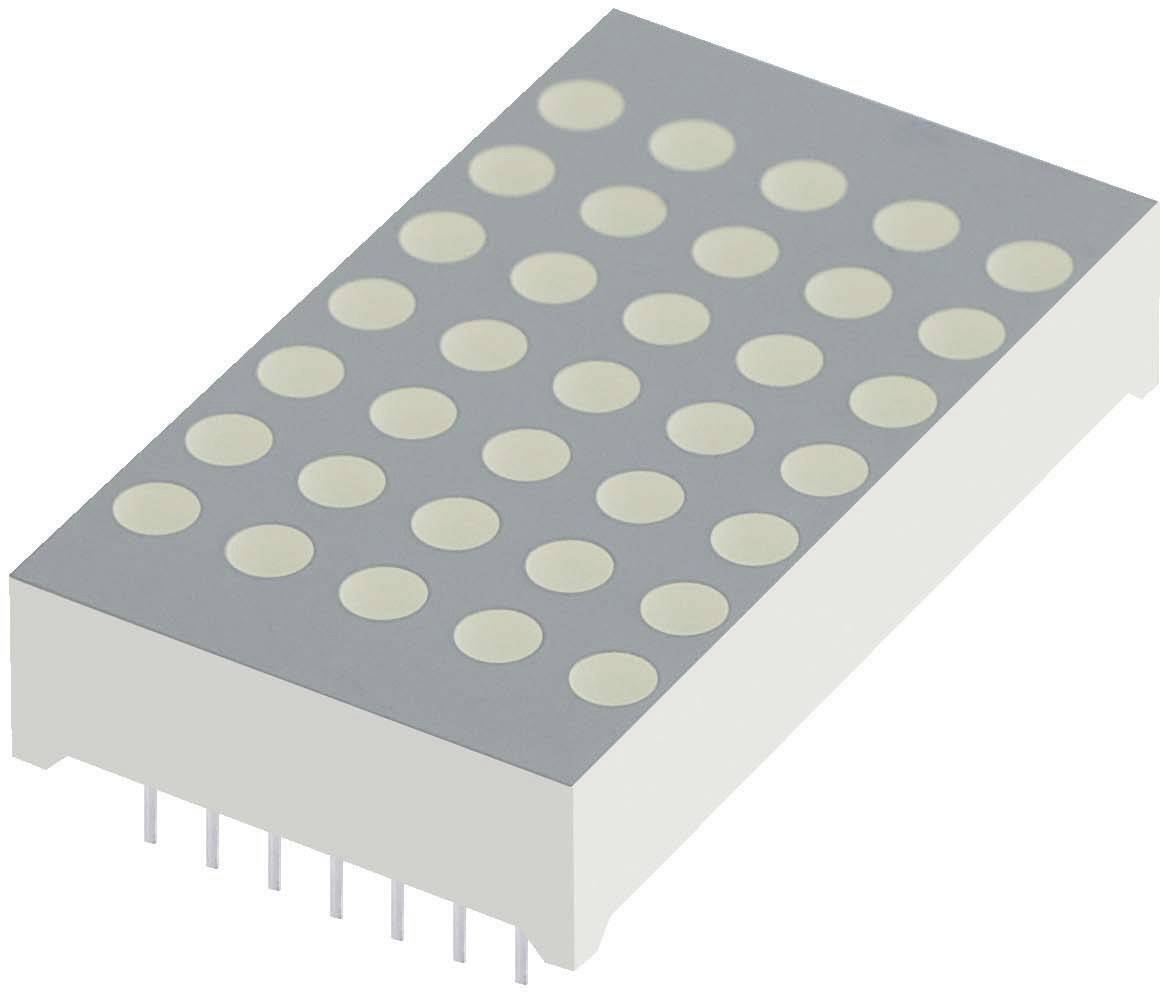 Kingbright Afficheur à matrice de points rouge 30.6 mm 1.85 V TC12-11SURKWA