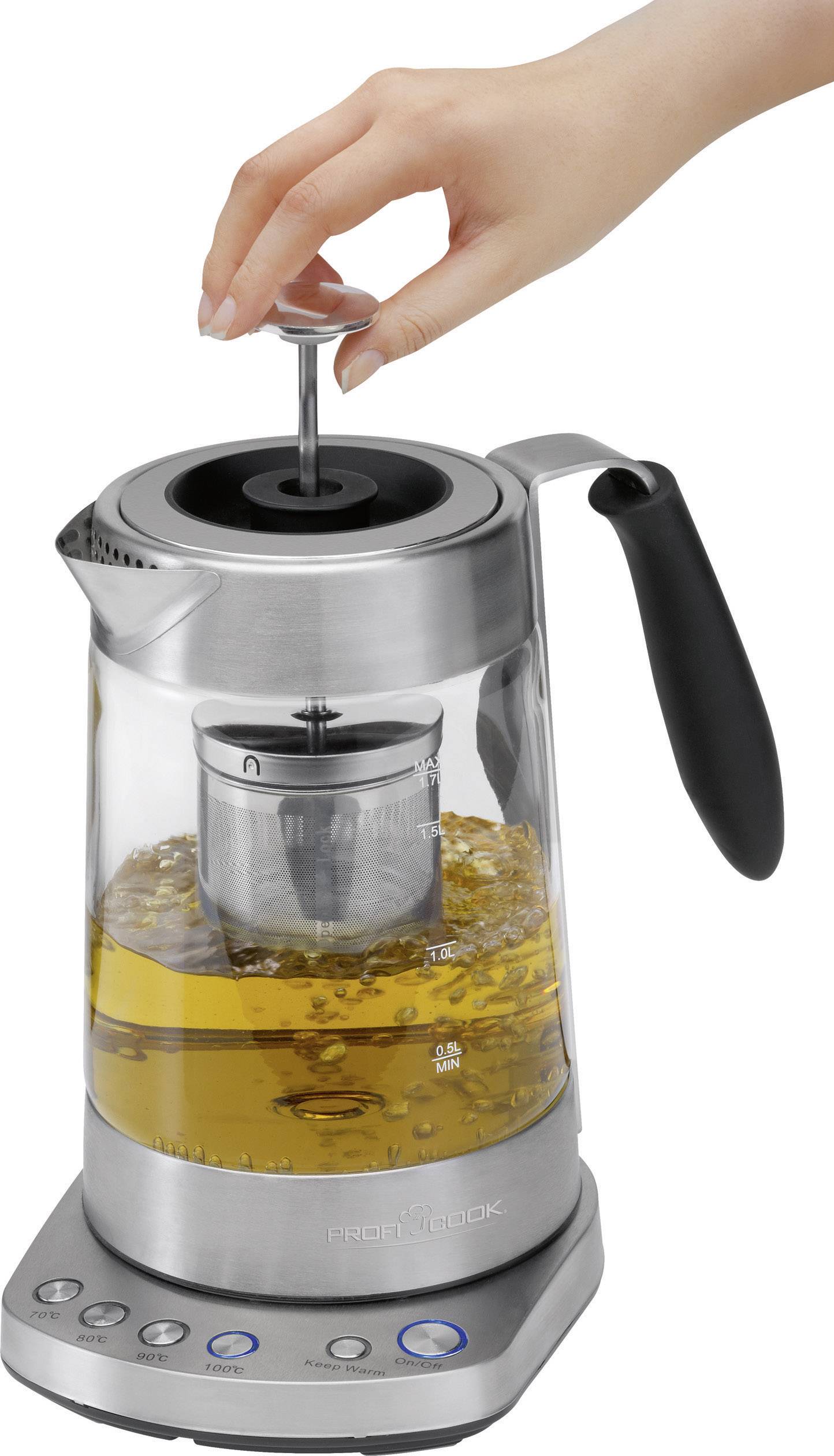 Profi Cook PC-WKS 1020 G Machine à café/thé acier inoxydable, transparent