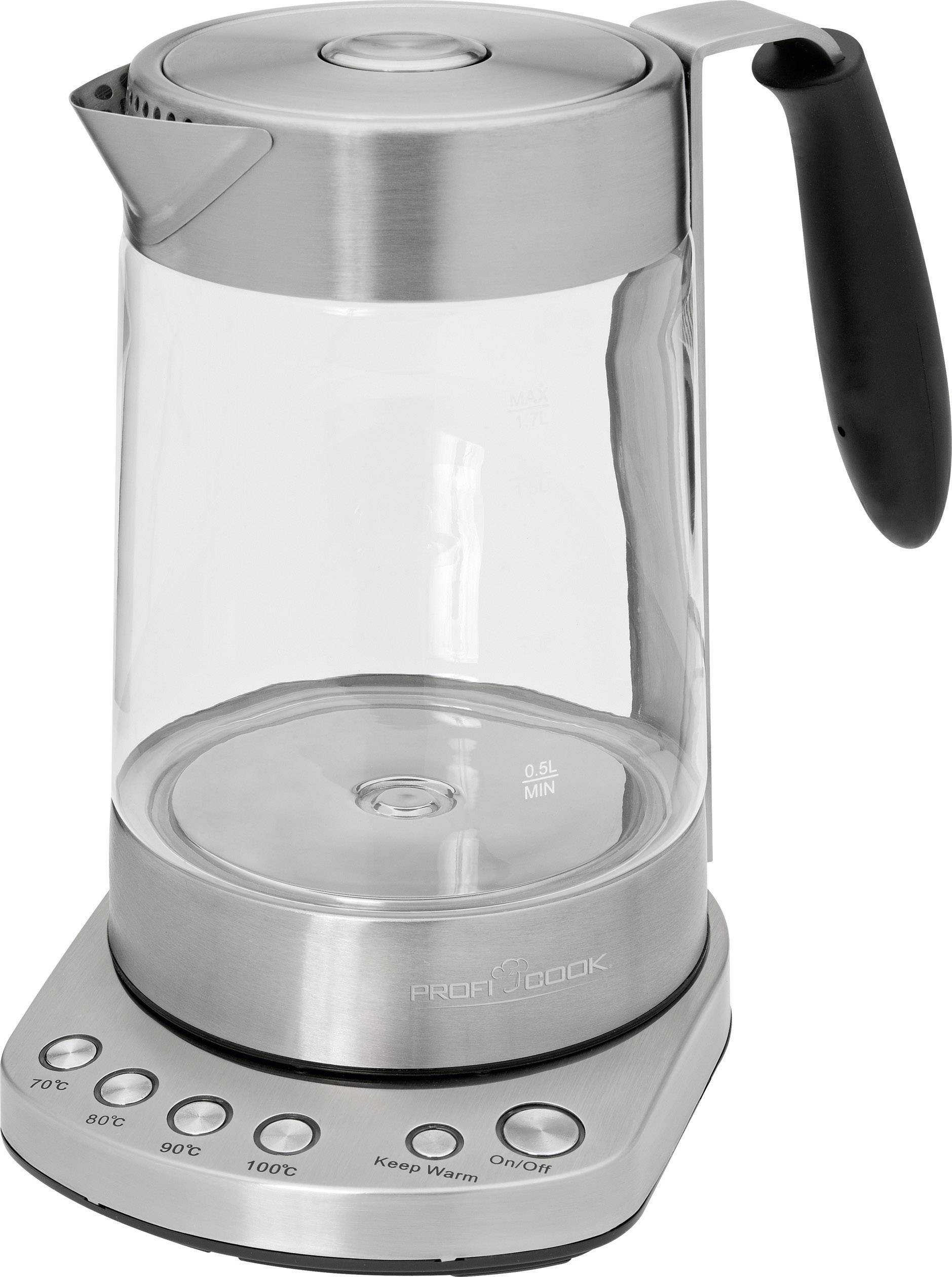 Profi Cook PC-WKS 1020 G Machine à café/thé acier inoxydable, transparent