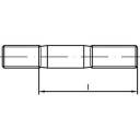 Goujon fileté TOOLCRAFT 1061726 10 pc(s) M12 30 mm acier inoxydable N/A