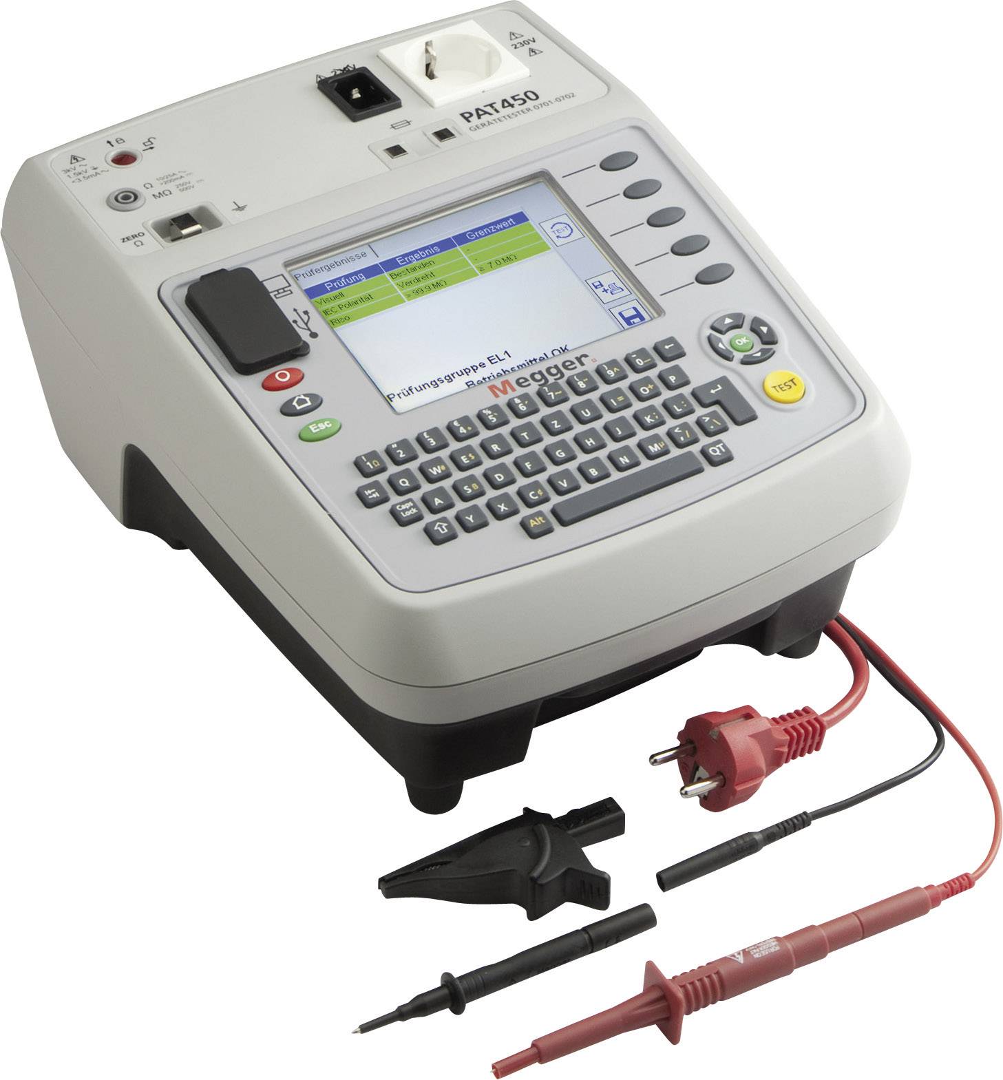 Megger PAT450-DE Testeur d'appareil Norme VDE 0701-0702