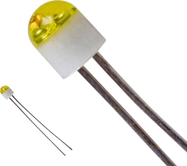 LUMEX SSL-LX203CYT LED jaune rond 2 mm 6 mcd 160 ° 30 mA 2.1 V