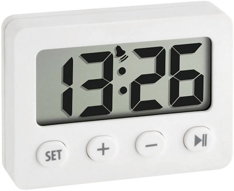 Réveil à quartz TFA Dostmann 60.2014.02 blanc