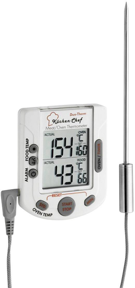 Thermomètre de cuisine TFA Dostmann 14.1503 température du four et à coeur, avec écran tactile, avec minuteur, alarme 1 pc(s)