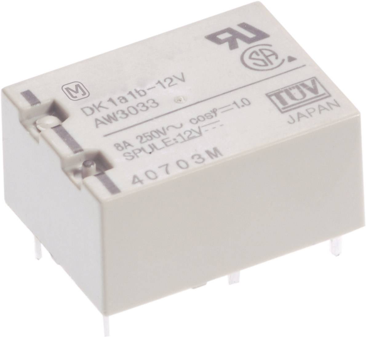 Panasonic DK1A-12V-F Relais pour circuits imprimés 12 V/DC 10 A 1 NO (T) 1 pc(s)