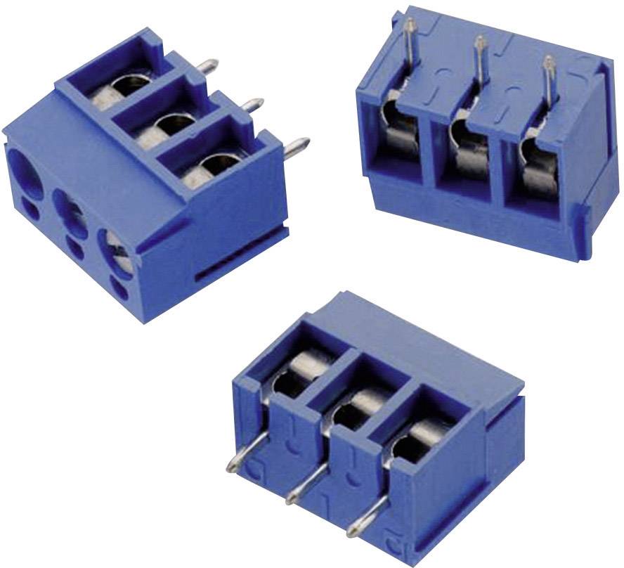 Bornier à vis Würth Elektronik WR-TBL 101 691101710003 2.08 mm² Nombre de pôles (num) 3 bleu