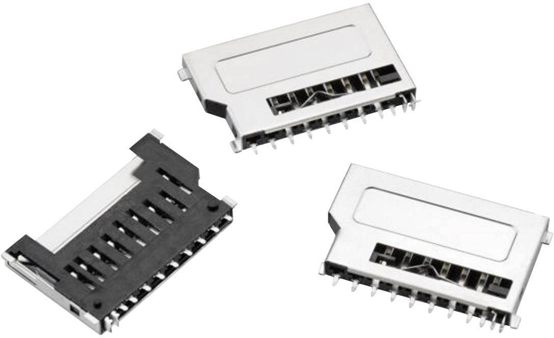 Connecteur de carte SD 9 pôles 1 pc(s) Würth Elektronik WR-CRD 693063020911