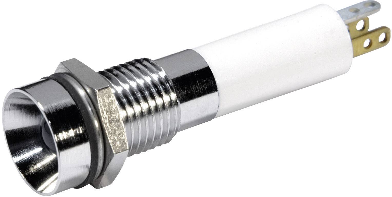 Un connecteur de prise coaxiale avec un boîtier en plastique blanc et un filetage métallique, positionné horizontalement, montre des connexions sur la droite.