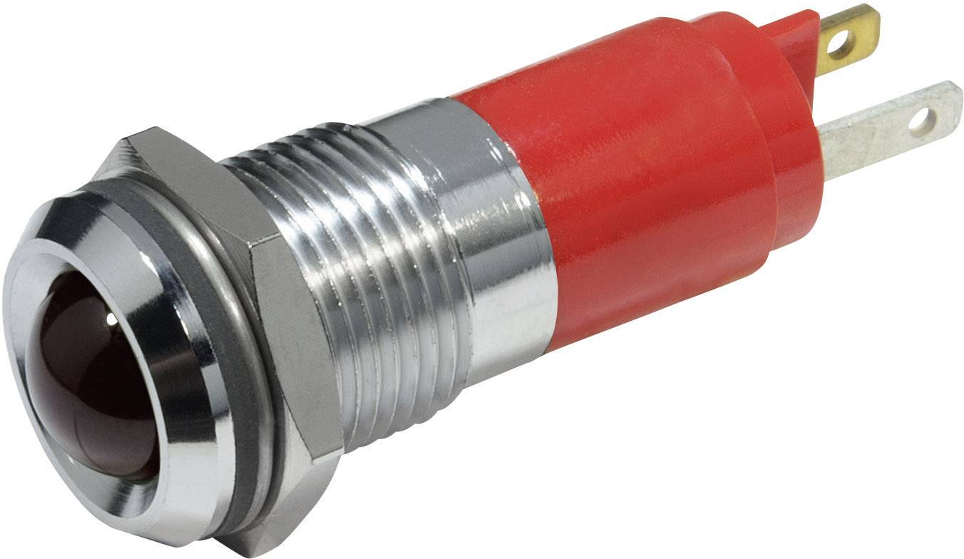 Un bouton-poussoir rouge et rond avec un boîtier métallique, adapté aux projets électroniques ou à la commande d'appareils.