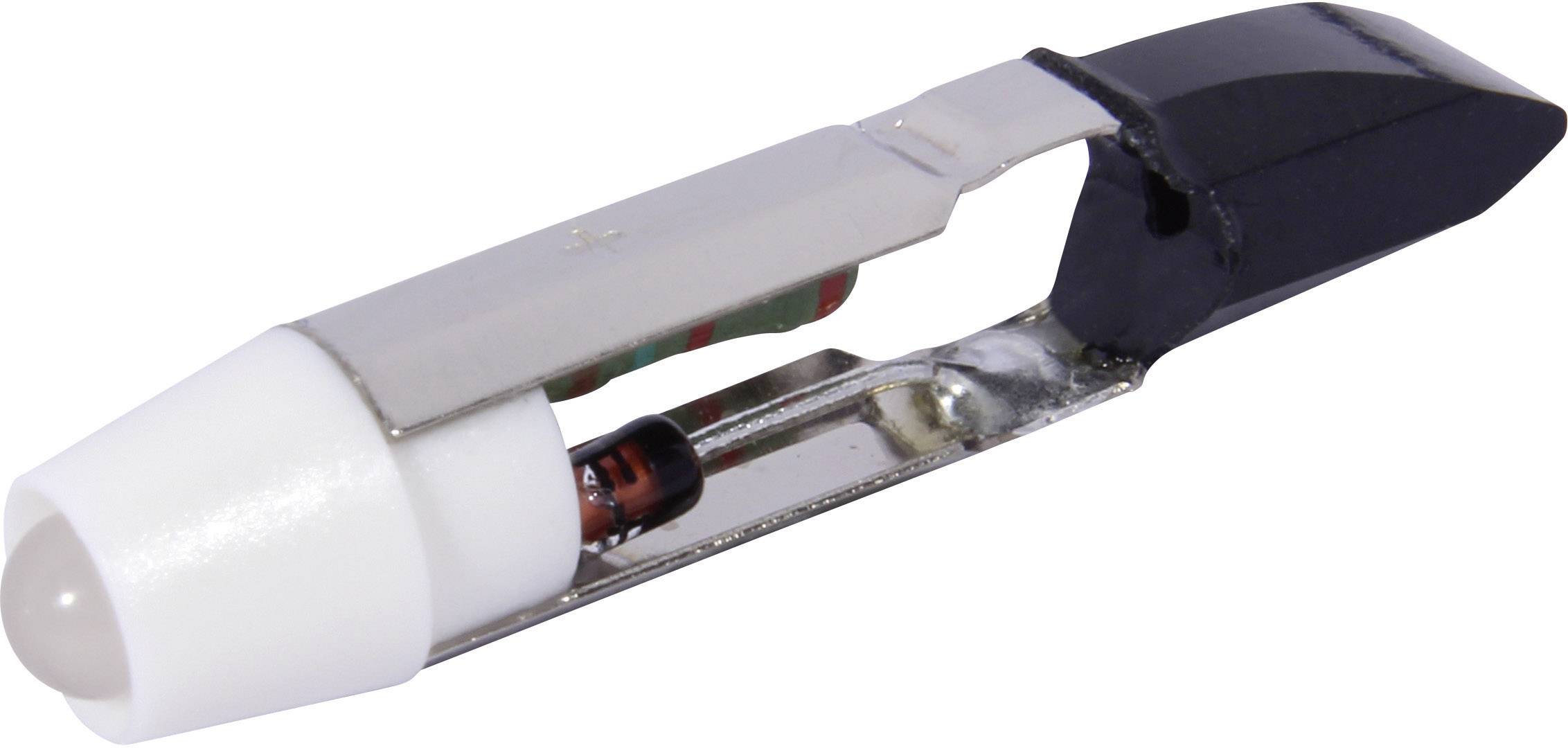 Un coupe-ongles pointu, partiellement en métal et en plastique, avec un capuchon blanc.
