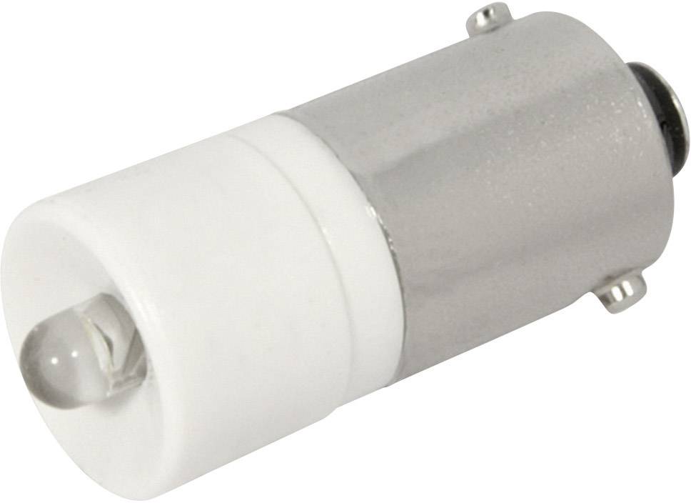 Lampe LED blanche avec monture métallique, de forme cylindrique, pour applications électroniques ou d'éclairage.