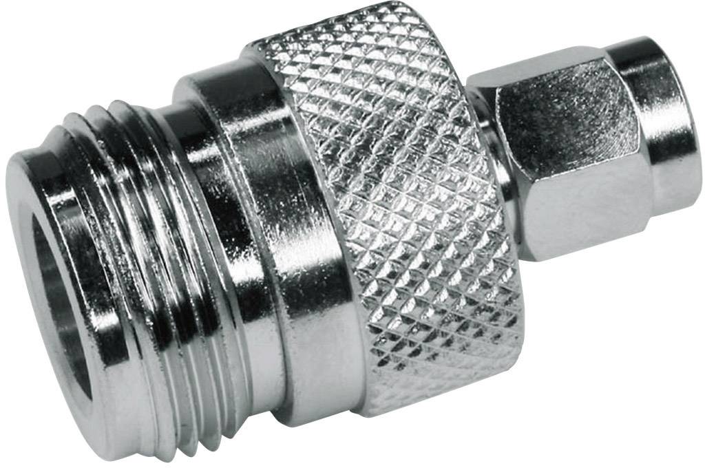 Connecteur rapide métallique à surface striée, adapté aux systèmes pneumatiques et aux tuyaux.