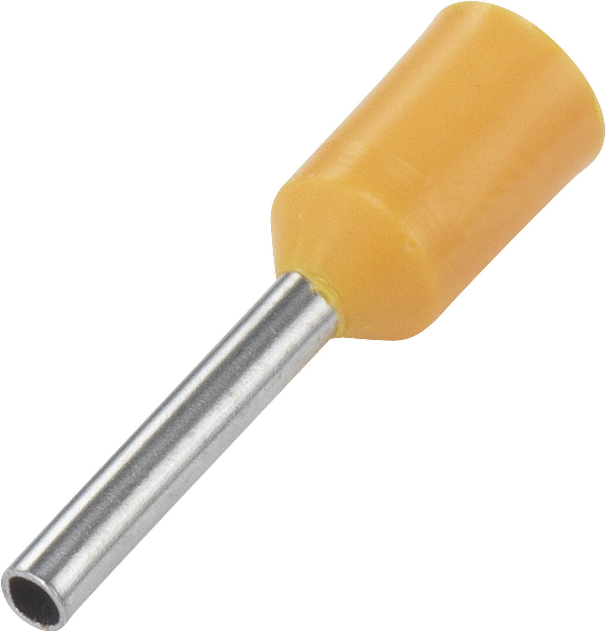 Gaine de câble orange avec connecteur métallique pour câbles électriques.