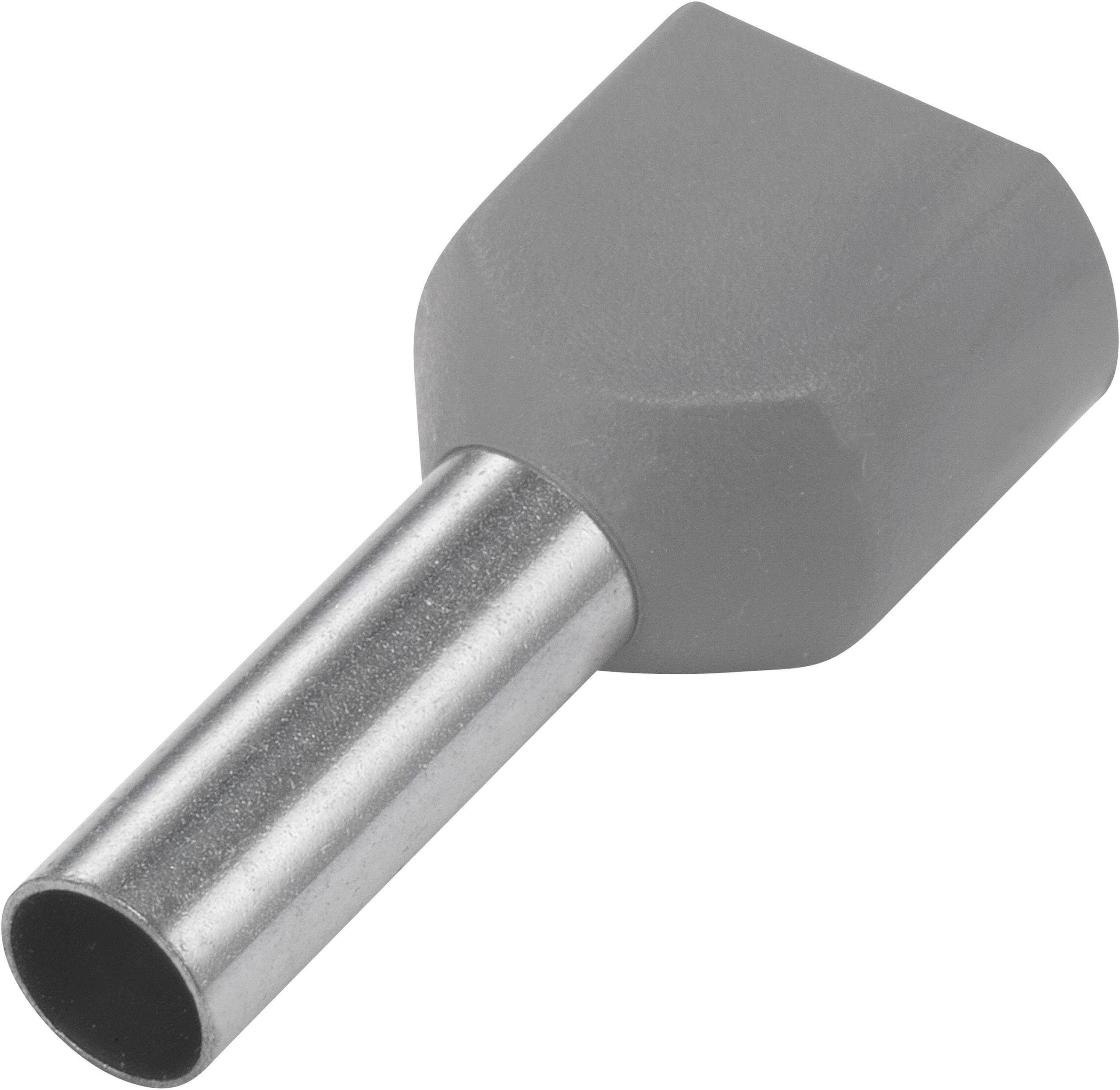Finition en plastique gris avec tige métallique, forme en T. Utilisé à des fins de connexion dans des applications de construction ou industrielles.