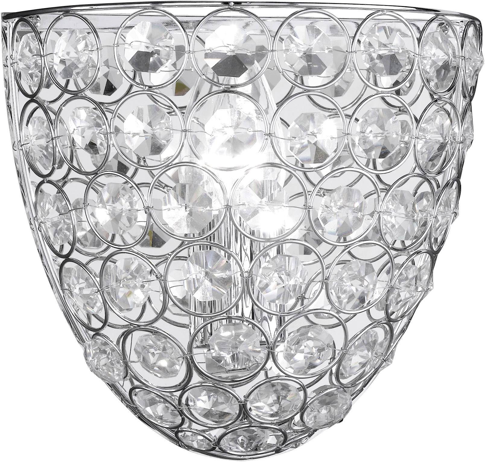 WOFI 4568.01.01.0220 Holly Plafonnier Ampoule à économie d'énergie E14 40 W chrome