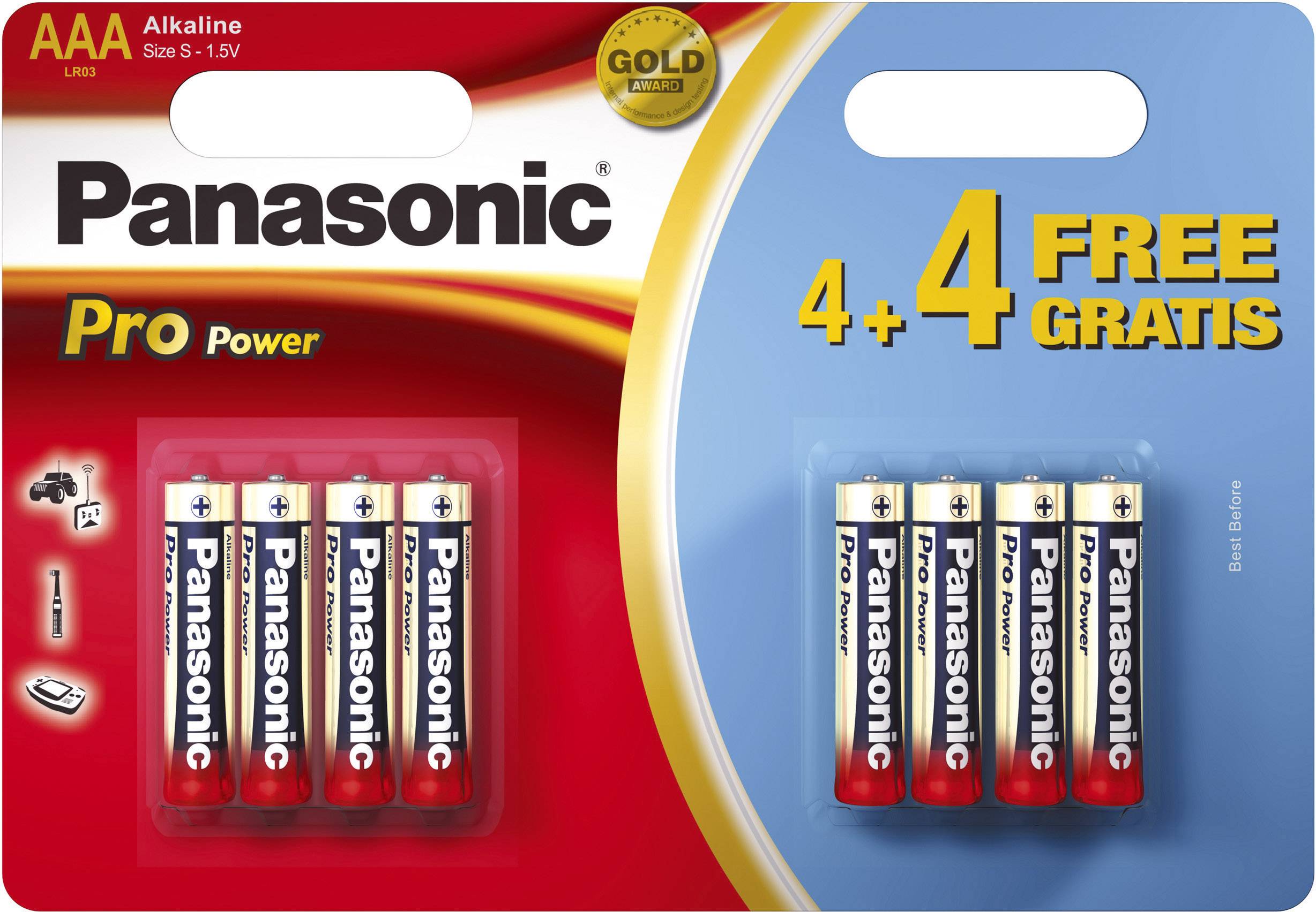 Panasonic Pro Power 4+4 gratis Pile LR3 (AAA) alcaline(s) 1.5 V 8 pc(s)