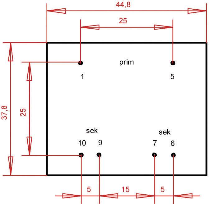 Gerth PTB420902 Transformateur pour circuits imprimés 1 x 230 V 2 x 4.50 V/AC 5.60 VA 622 mA