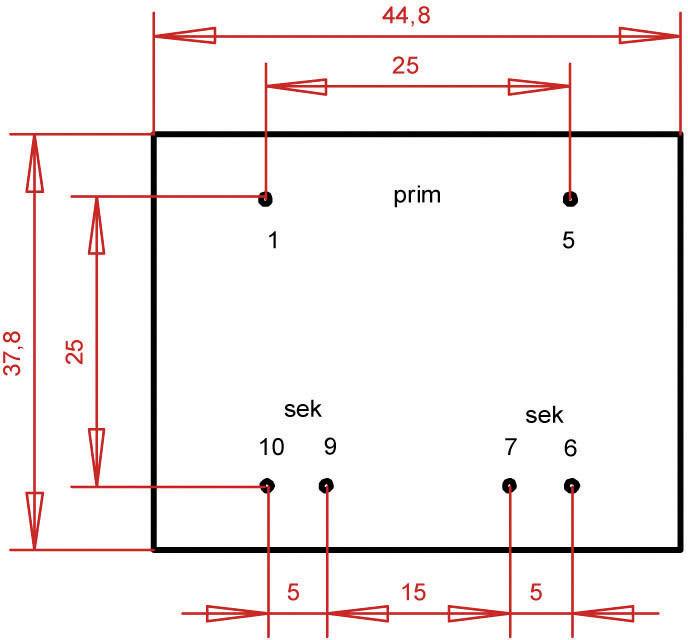 Gerth PTF421802 Transformateur pour circuits imprimés 1 x 230 V 2 x 9 V/AC 8 VA 444 mA