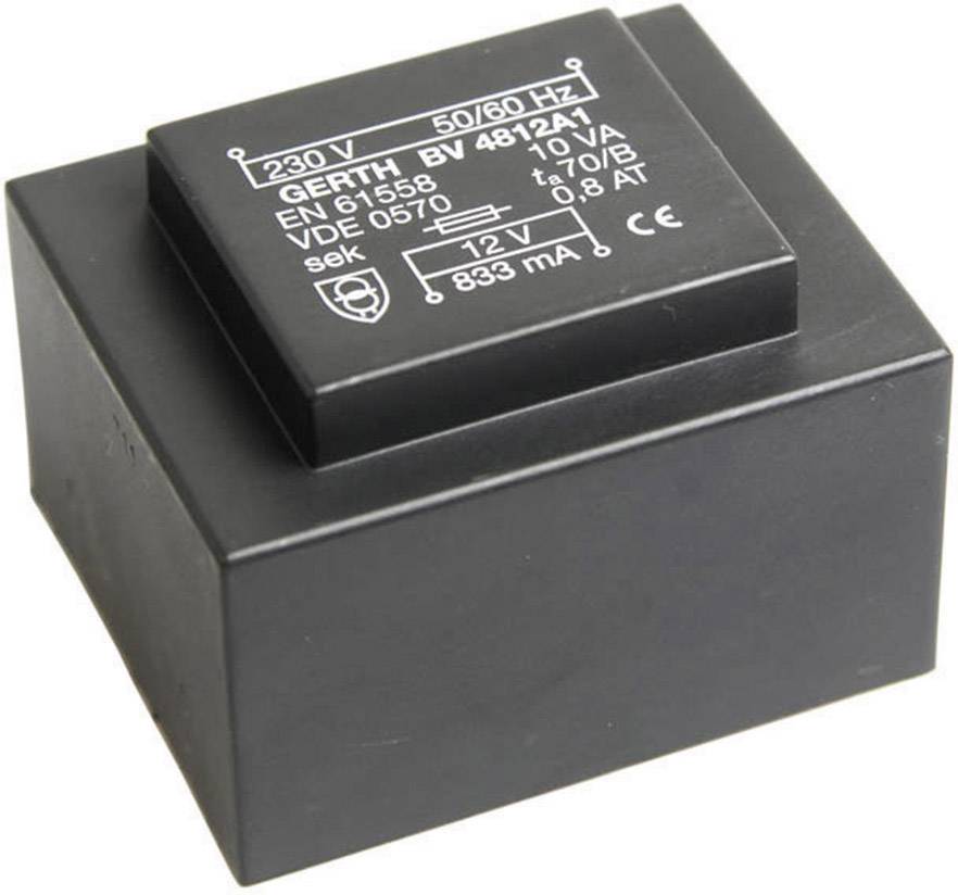 Gerth PT486002 Transformateur pour circuits imprimés 1 x 230 V 2 x 30 V/AC 10 VA 166 mA