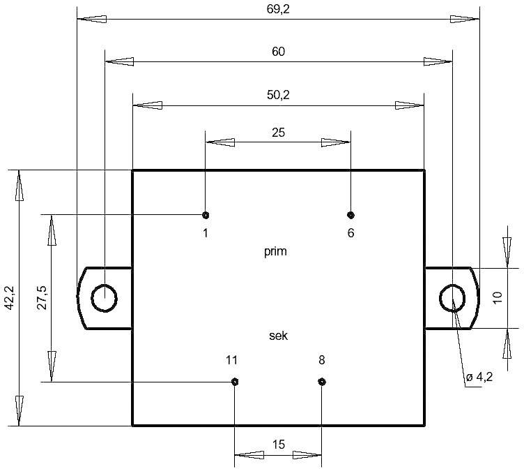 Gerth PT481501F Transformateur pour circuits imprimés 1 x 230 V 1 x 15 V/AC 10 VA 666 mA