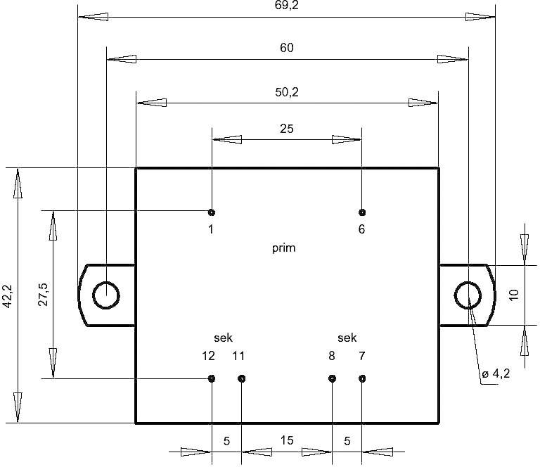 Gerth PT482402F Transformateur pour circuits imprimés 1 x 230 V 2 x 12 V/AC 10 VA 416 mA