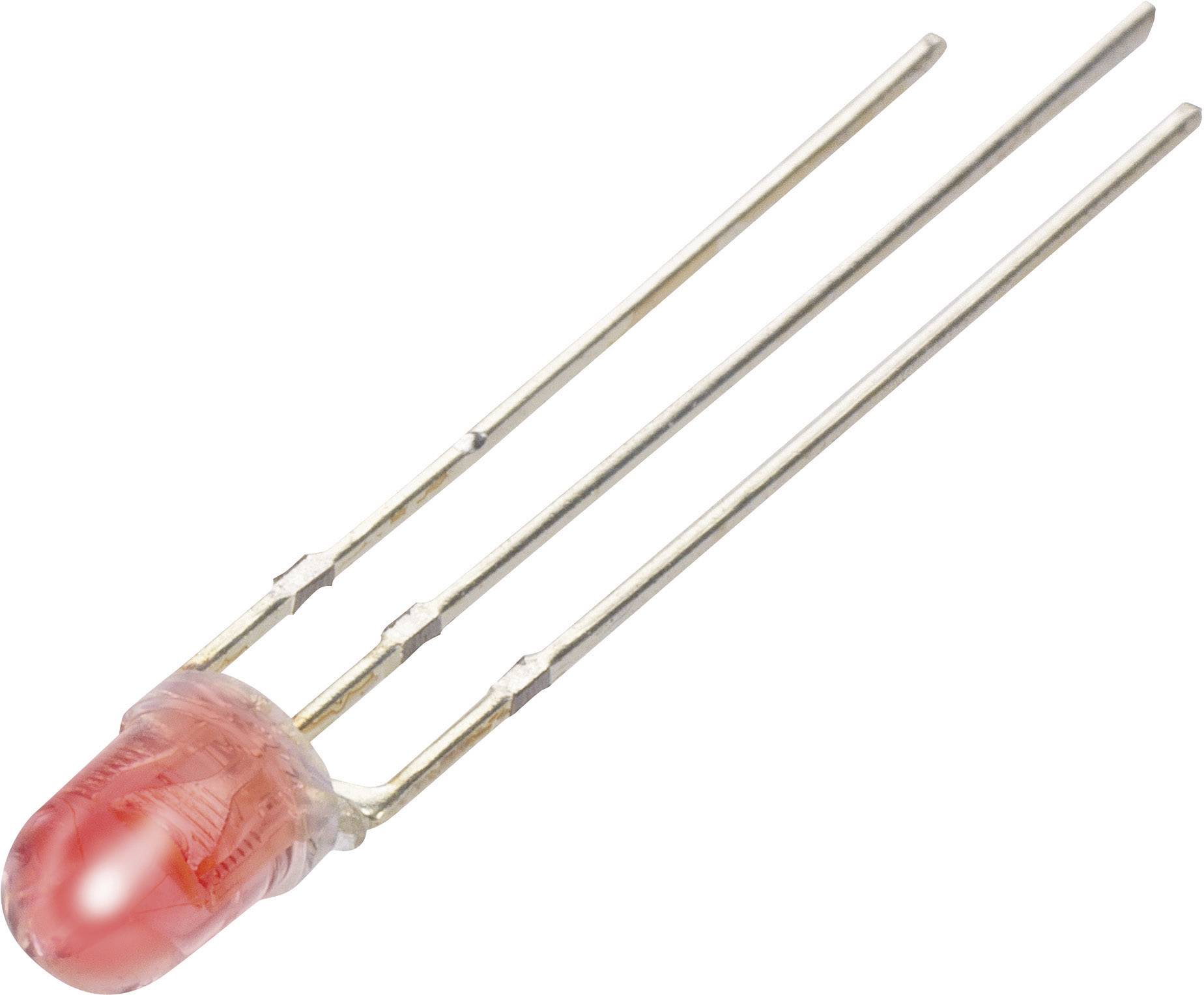 LED câblée rouge, blanche ronde 4 mm 790 mcd, 2750 MCD 68 °, 71 ° 20 mA, 20 mA 2 V, 3.3 V YBR-40FRW-00-A