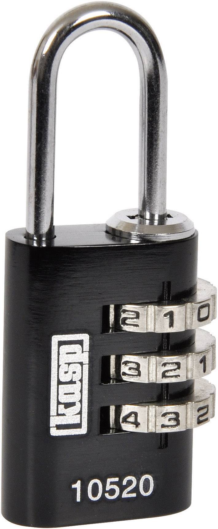 Cadenas Kasp K10520BLAD noir avec serrure à combinaison