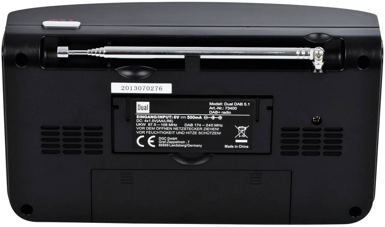 DAB5.2 Radio portative DAB+, FM noir