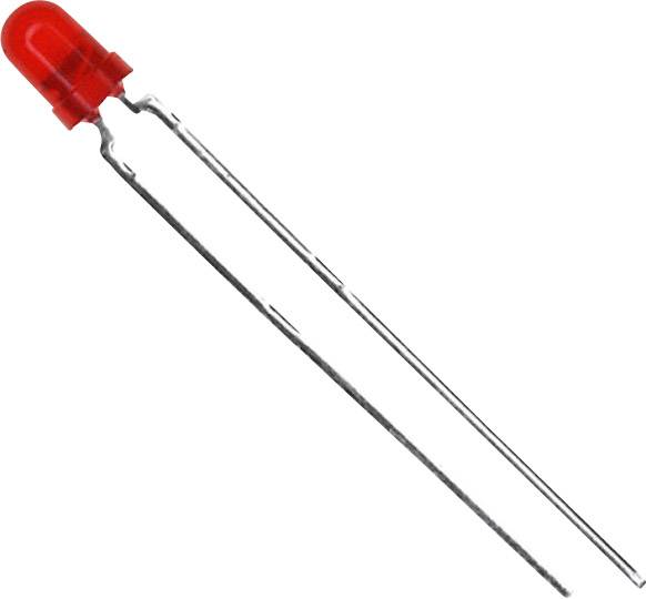 Vishay TLHR4400 LED rouge rond 3 mm 13 mcd 60 ° 30 mA 2 V