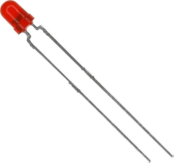 Vishay TLHR4401 LED rouge rond 3 mm 14 mcd 60 ° 30 mA 2 V