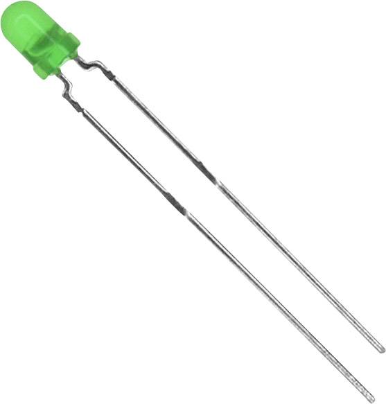 Vishay TLHG4401 LED vert rond 3 mm 14 mcd 60 ° 30 mA 2.4 V
