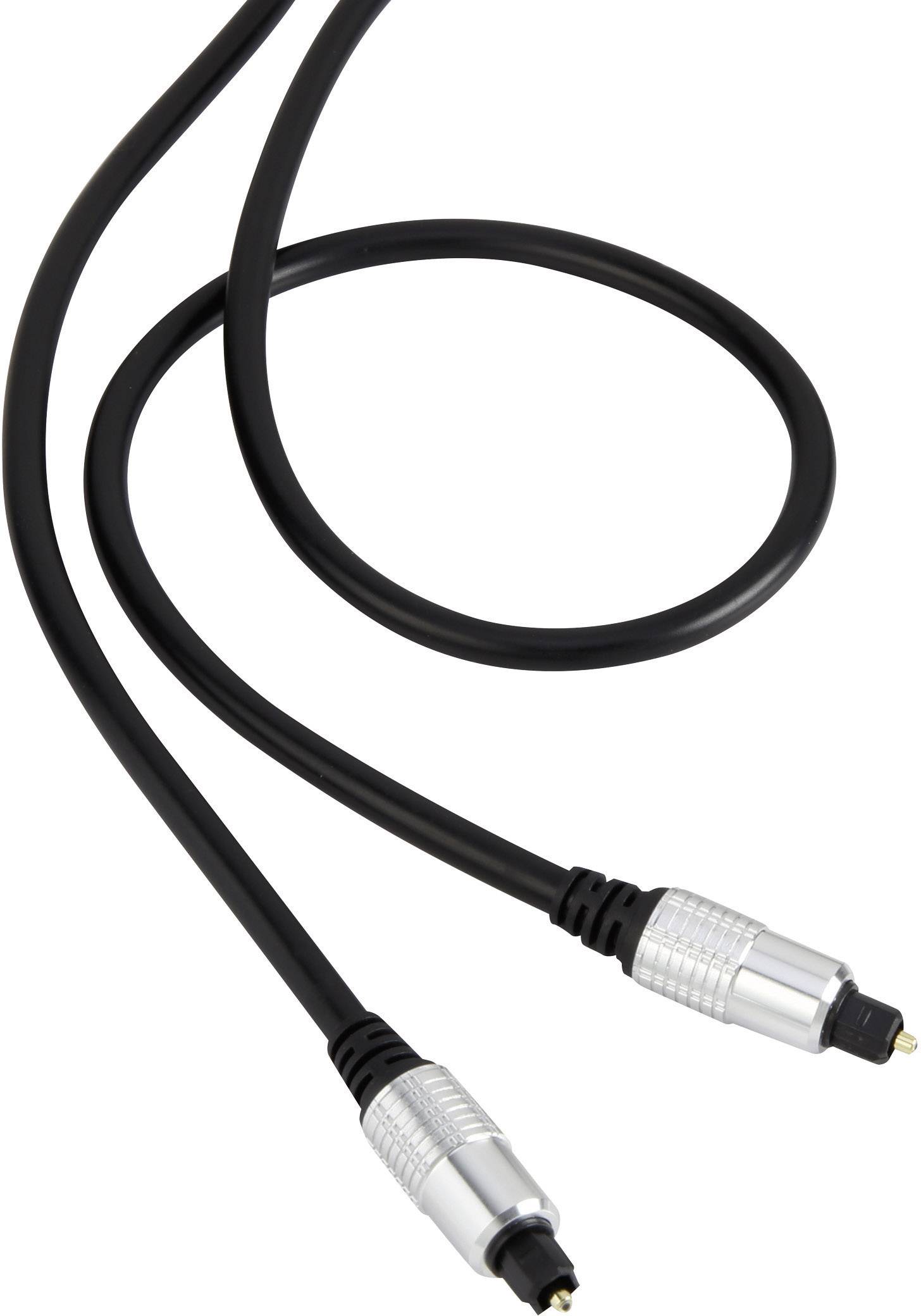 Toslink audio numérique Câble de raccordement [1x Toslink mâle (ODT) - 1x Toslink mâle (ODT)] 1.50 m noir gaine ultra-douce