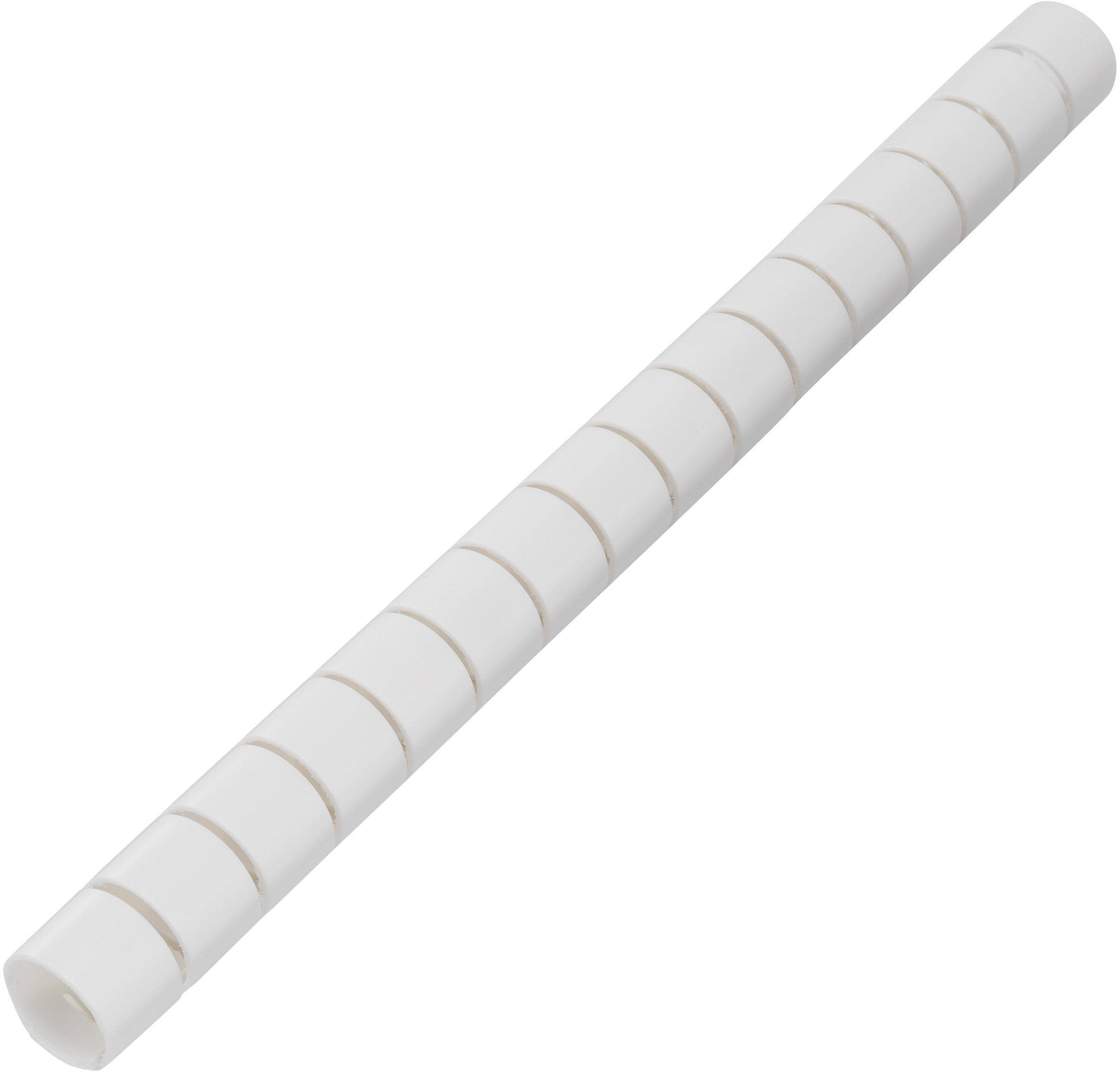 Gaine spirale 15 mm (max) TRU COMPONENTS TC-KL15WEZ-50M203 1593206 blanc Marchandise vendue au mètre