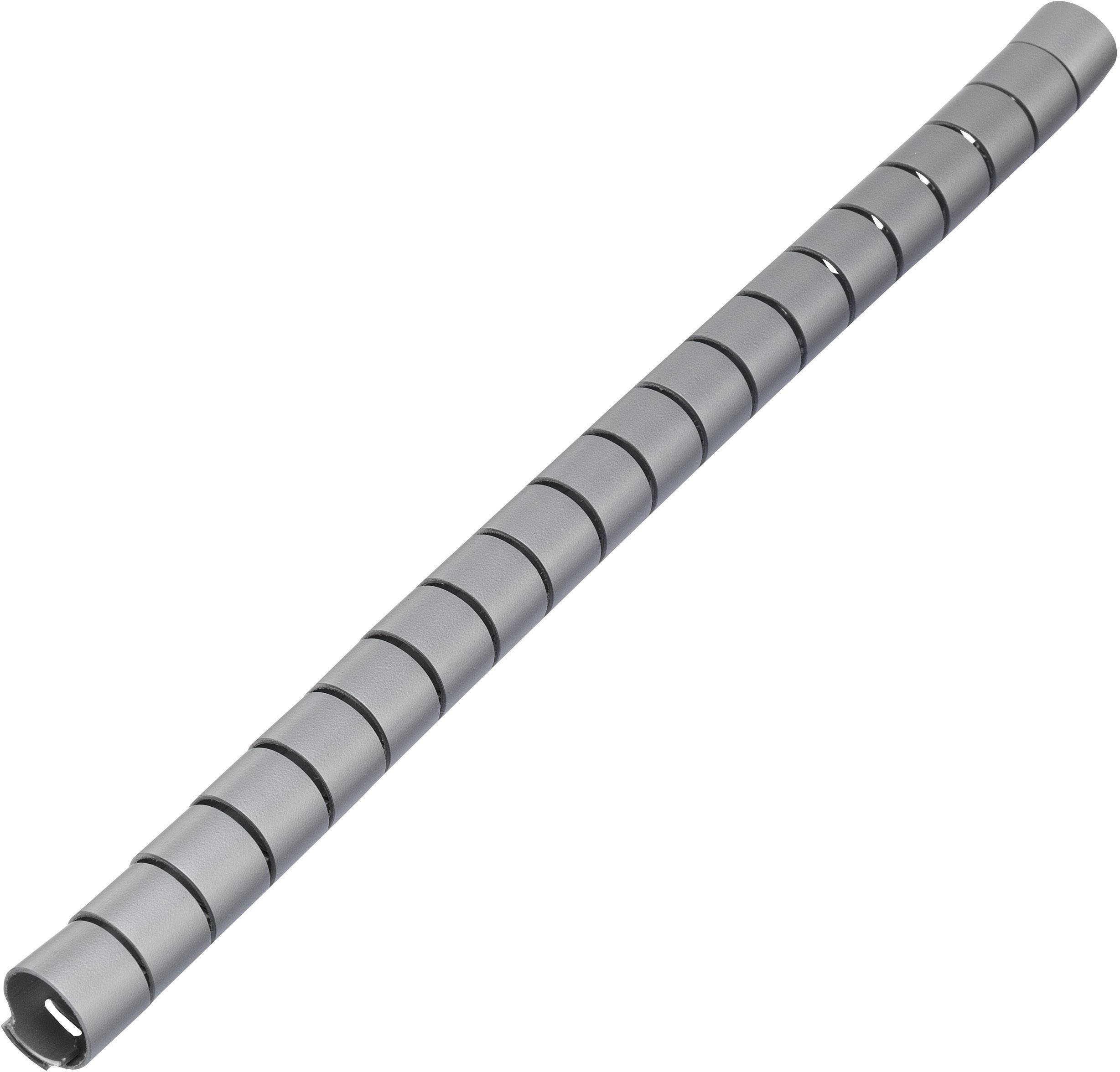 Gaine pour câbles 32 mm (max) TRU COMPONENTS TC-KL32SLZ-15M203 1593214 argent Marchandise vendue au mètre