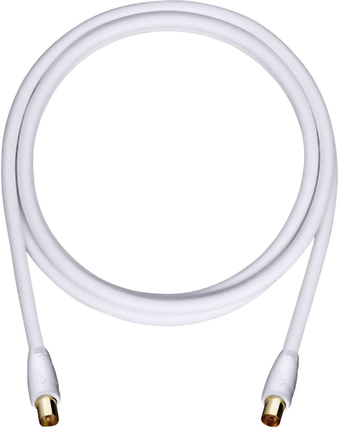 Câble de raccordement Oehlbach 163 [1x antenne mâle 75 Ω - 1x antenne femelle 75 Ω] 2.00 m blanc